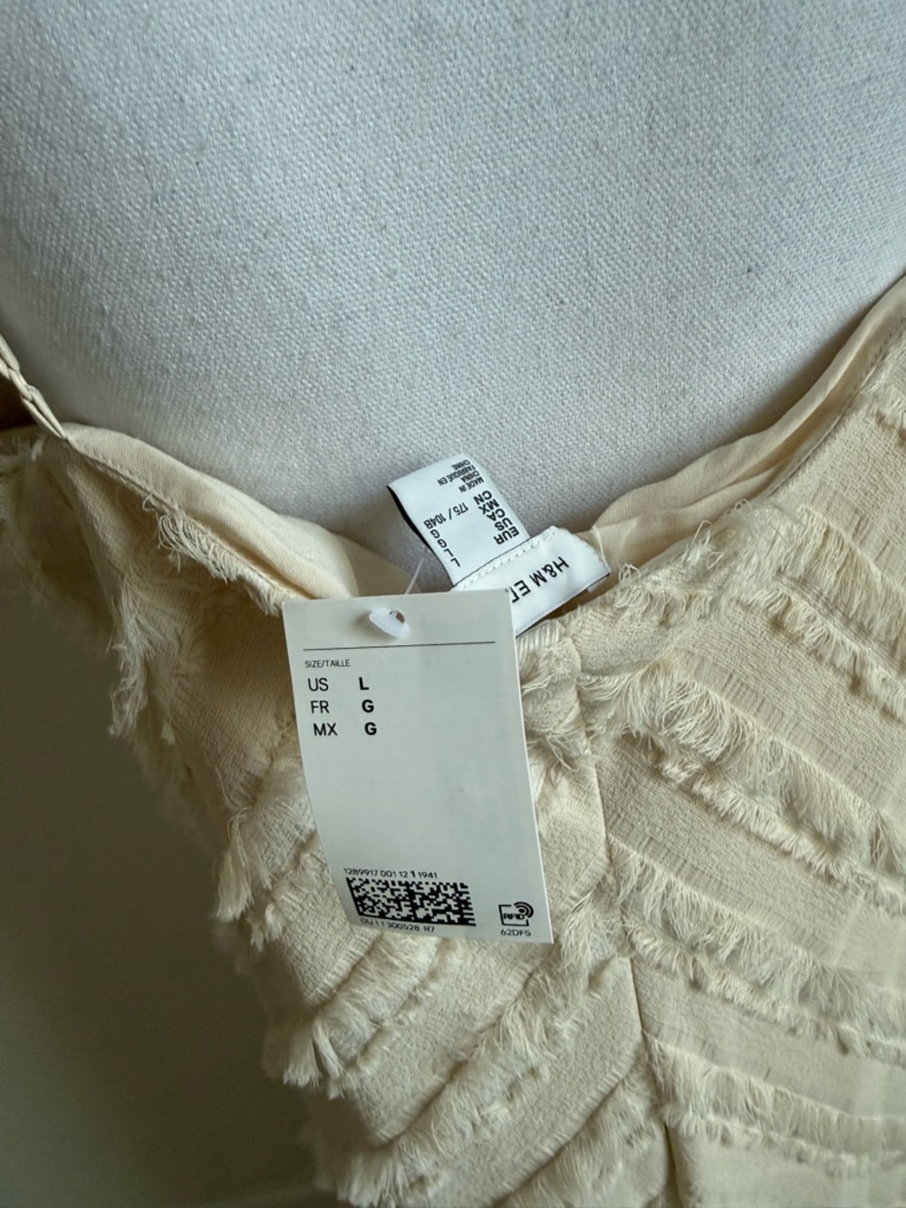 H&M Cream Textured Maxi Slip Dress - Picture 11 of 11
